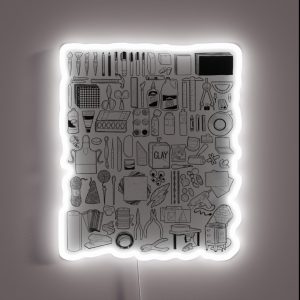 85 Art Supply Doodles In Black RGB Neon Sign 85 Art Supply Doodles In Black RGB Neon Sign