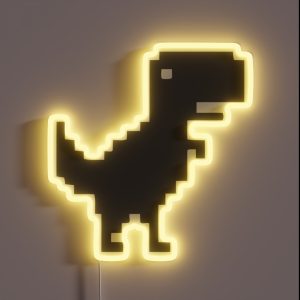 8bit Dino RGB Neon Sign