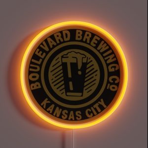 90 S Boulevard Beer Co Bottle Cap RGB Neon Sign