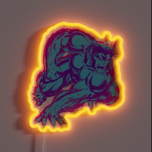 90 S Retro Jim Lee X Men Beast RGB Neon Sign