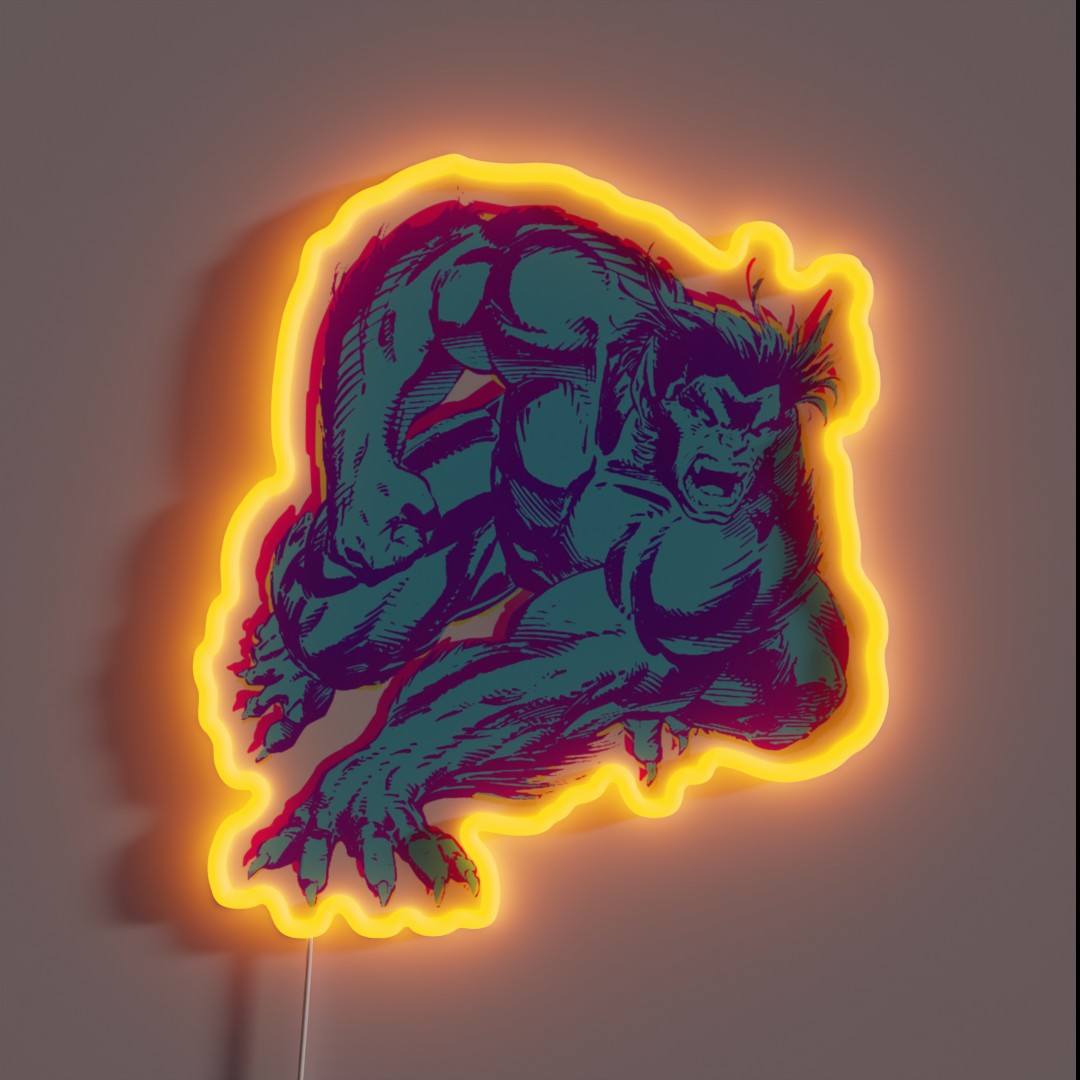 90 S Retro Jim Lee X Men Beast RGB Neon Sign 90 S Retro Jim Lee X Men Beast RGB Neon Sign