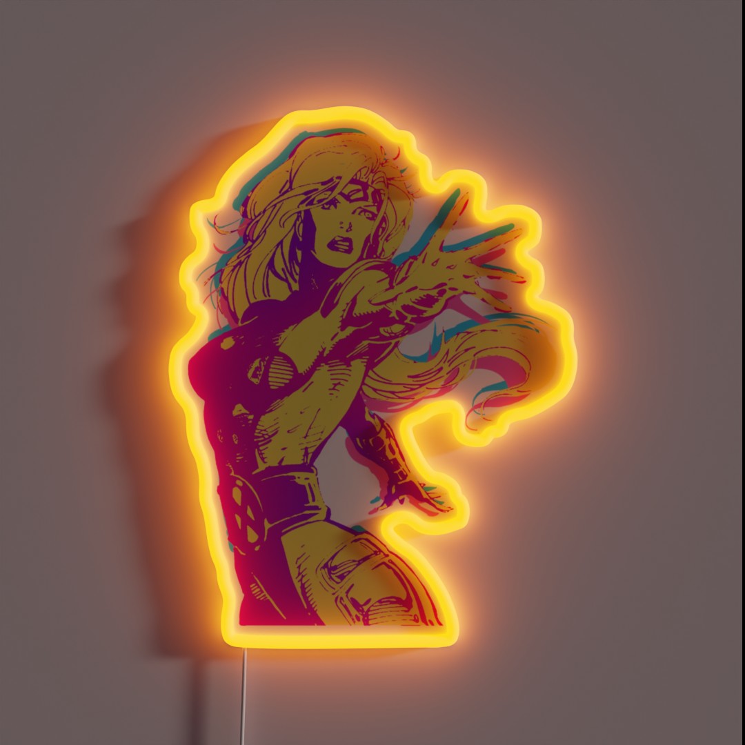 90 S Retro Jim Lee X Men Jean RGB Neon Sign 90 S Retro Jim Lee X Men Jean RGB Neon Sign