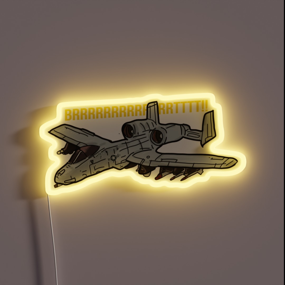 A 10 OA 10 Thunderbolt II Warthog RGB Neon Sign A 10 OA 10 Thunderbolt II Warthog RGB Neon Sign