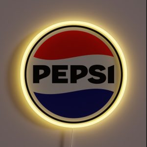 A Bouquet Of Violet And Iris Flowers Pepsi RGB Neon Sign