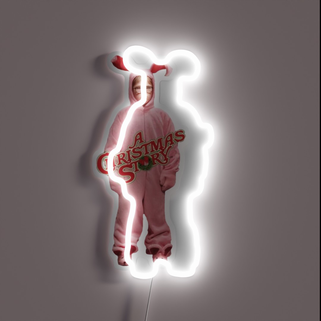 A Christmas Story Bunny Costume RGB Neon Sign A Christmas Story Bunny Costume RGB Neon Sign