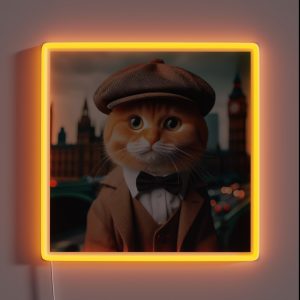 A Dapper Cat In London RGB Neon Sign A Dapper Cat In London RGB Neon Sign