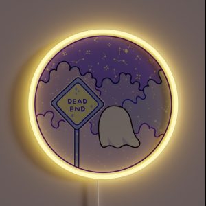 A Ghost Has Reached A Dead End RGB Neon Sign A Ghost Has Reached A Dead End RGB Neon Sign