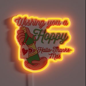 A Hoppy Hallo Thanks Mas RGB Neon Sign