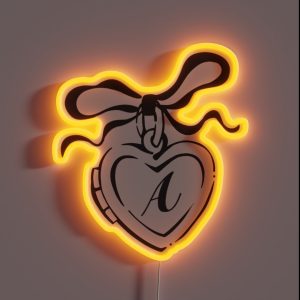 A Initial Locket RGB Neon Sign