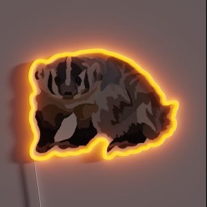 A Is For American Badger RGB Neon Sign