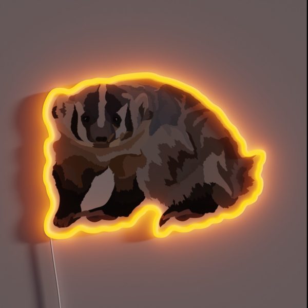 A Is For American Badger RGB Neon Sign
