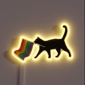 A Little Gay Cat Friend RGB Neon Sign A Little Gay Cat Friend RGB Neon Sign