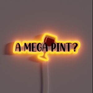 A Mega Pint Black RGB Neon Sign