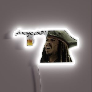 A Mega Pint Johnny Depp RGB Neon Sign A Mega Pint Johnny Depp RGB Neon Sign