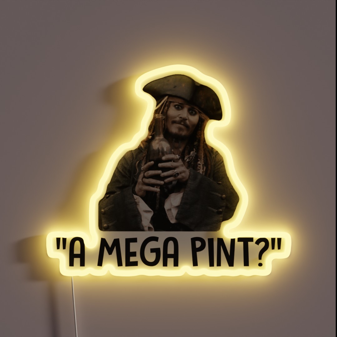 A Mega Pint Mega Pint Of Wine RGB Neon Sign A Mega Pint Mega Pint Of Wine RGB Neon Sign