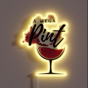 A Mega Pint Of Red Wine Johnny Depp Funny Meme Isnt Happy Hour Anytime RGB Neon Sign A Mega Pint Of Red Wine Johnny Depp Funny Meme Isnt Happy Hour Anytime RGB Neon Sign