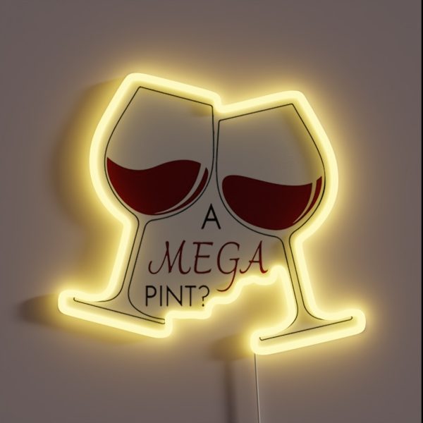 A Mega Pint Of Red Wine Johnny Depp RGB Neon Sign