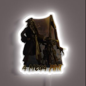 A Mega Pint Pirate A Mega Pint Johnny Mega Pint RGB Neon Sign