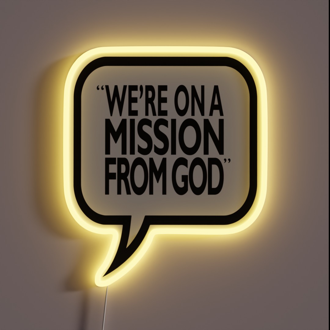 A Mission From God RGB Neon Sign A Mission From God RGB Neon Sign
