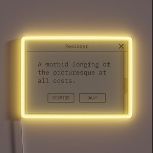 A Morbid Longing For The Picturesque At All Costs Reminder RGB Neon Sign A Morbid Longing For The Picturesque At All Costs Reminder RGB Neon Sign