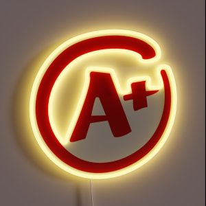 A Plus Exam Grade Result RGB Neon Sign