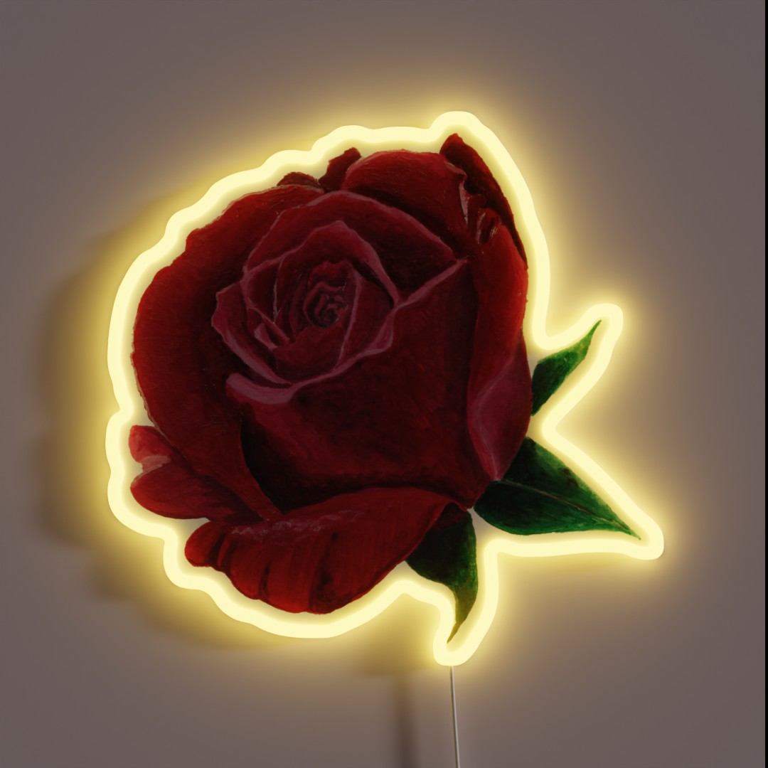 A Red Rose RGB Neon Sign A Red Rose RGB Neon Sign