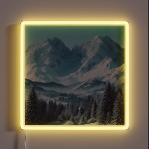 A Snowy Mountain RGB Neon Sign
