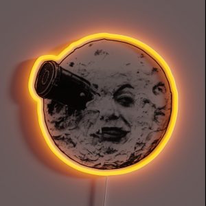 A Trip To The Moon Le Voyage Dans La Lune Face Only RGB Neon Sign