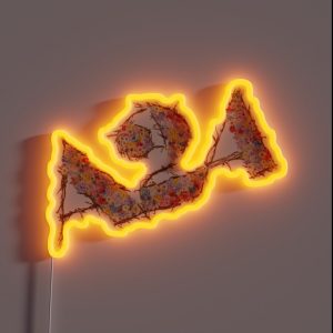 A24 Floral Logo RGB Neon Sign