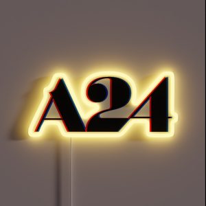 A24 Glitch Logo RGB Neon Sign