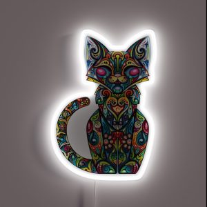 Abstract Art Cat RGB Neon Sign Abstract Art Cat RGB Neon Sign