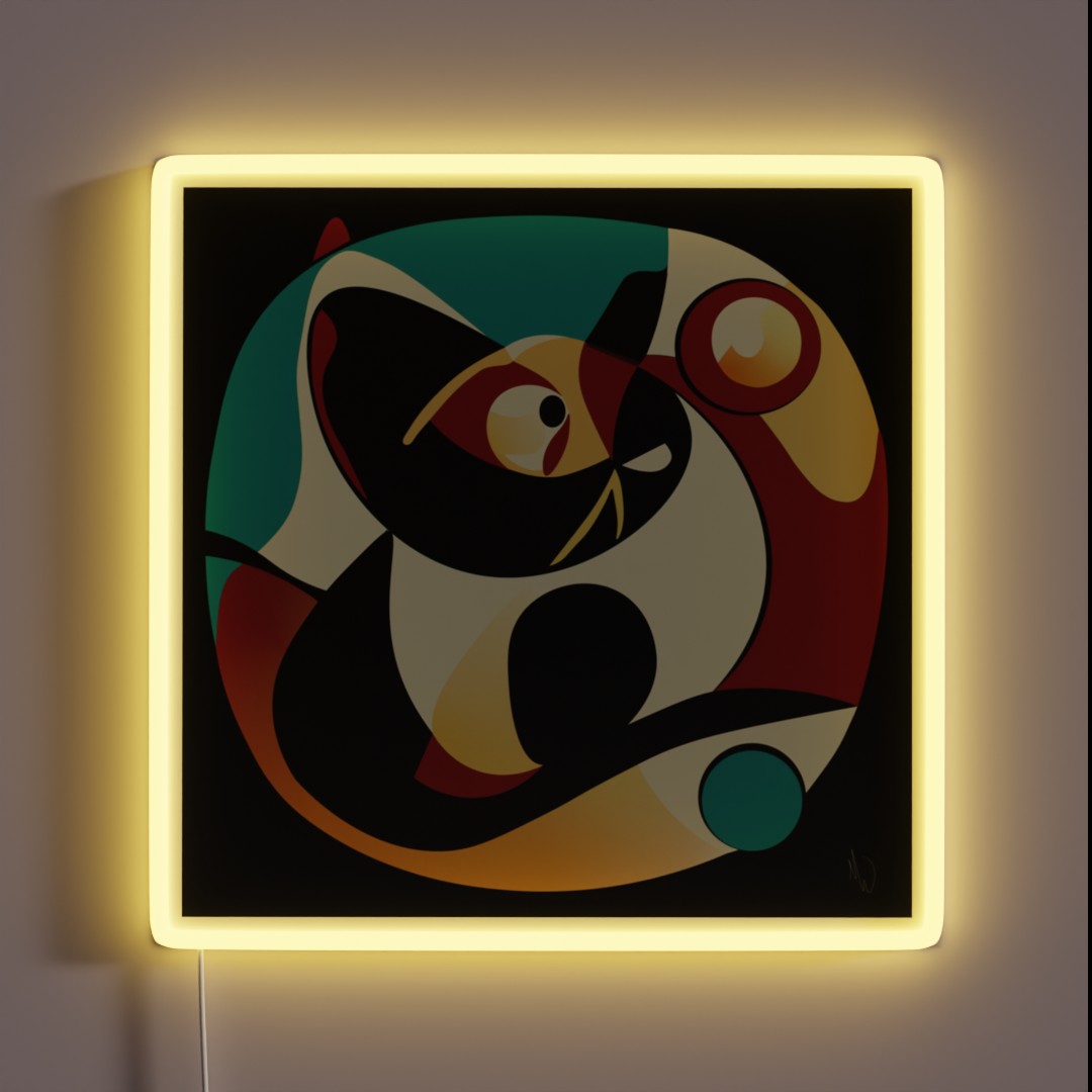 Abstract Cat RGB Neon Sign Abstract Cat RGB Neon Sign