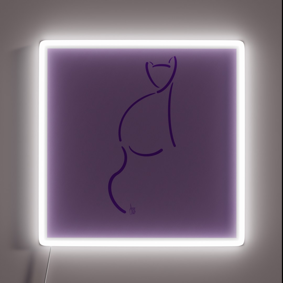 Abstract Cat RGB Neon Sign Abstract Cat RGB Neon Sign