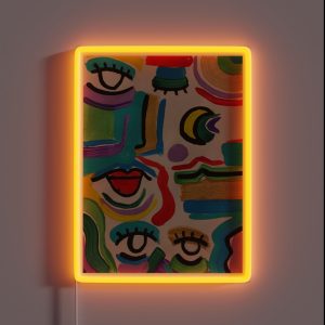 Abstract Eyes RGB Neon Sign