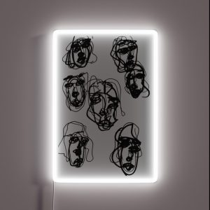 Abstract Faces RGB Neon Sign Abstract Faces RGB Neon Sign