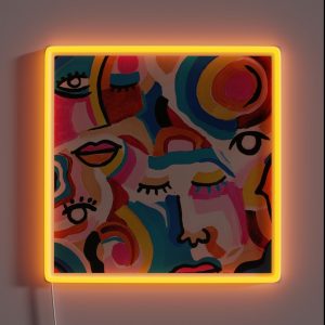 Abstract Faces RGB Neon Sign Abstract Faces RGB Neon Sign