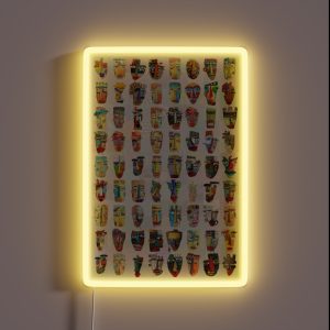Abstract Faces RGB Neon Sign Abstract Faces RGB Neon Sign