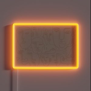 Abstract Faces RGB Neon Sign Abstract Faces RGB Neon Sign