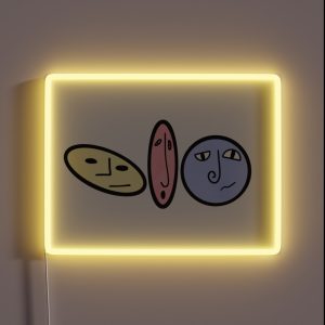 Abstract Faces RGB Neon Sign Abstract Faces RGB Neon Sign