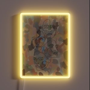 Abstract Faces RGB Neon Sign Abstract Faces RGB Neon Sign