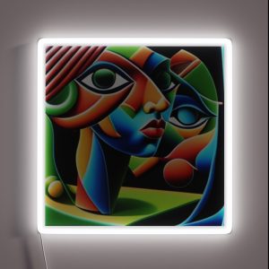 Abstract Faces RGB Neon Sign