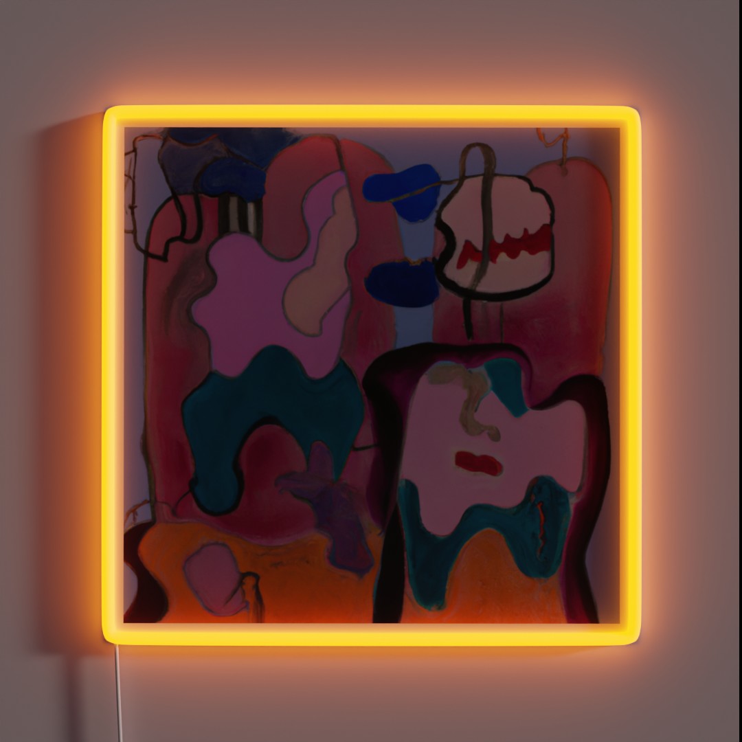 Abstract Faces RGB Neon Sign Abstract Faces RGB Neon Sign