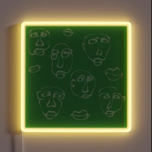 Abstract Faces RGB Neon Sign Abstract Faces RGB Neon Sign