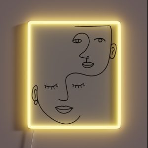 Abstract Faces RGB Neon Sign