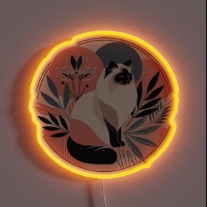 Abstract Floral Himalayan Cat RGB Neon Sign Abstract Floral Himalayan Cat RGB Neon Sign