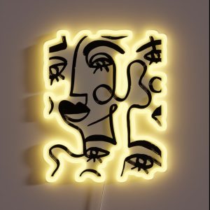 Abstract Line Ladies RGB Neon Sign