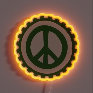Abstract Peace Icon RGB Neon Sign
