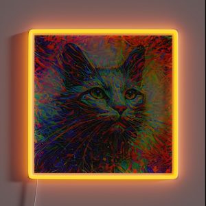 Abstractions Of Abstract Abstraction Of Cat Deepdream 2300314581025 RGB Neon Sign