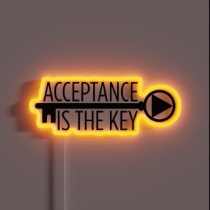 Acceptance AA Slogan RGB Neon Sign