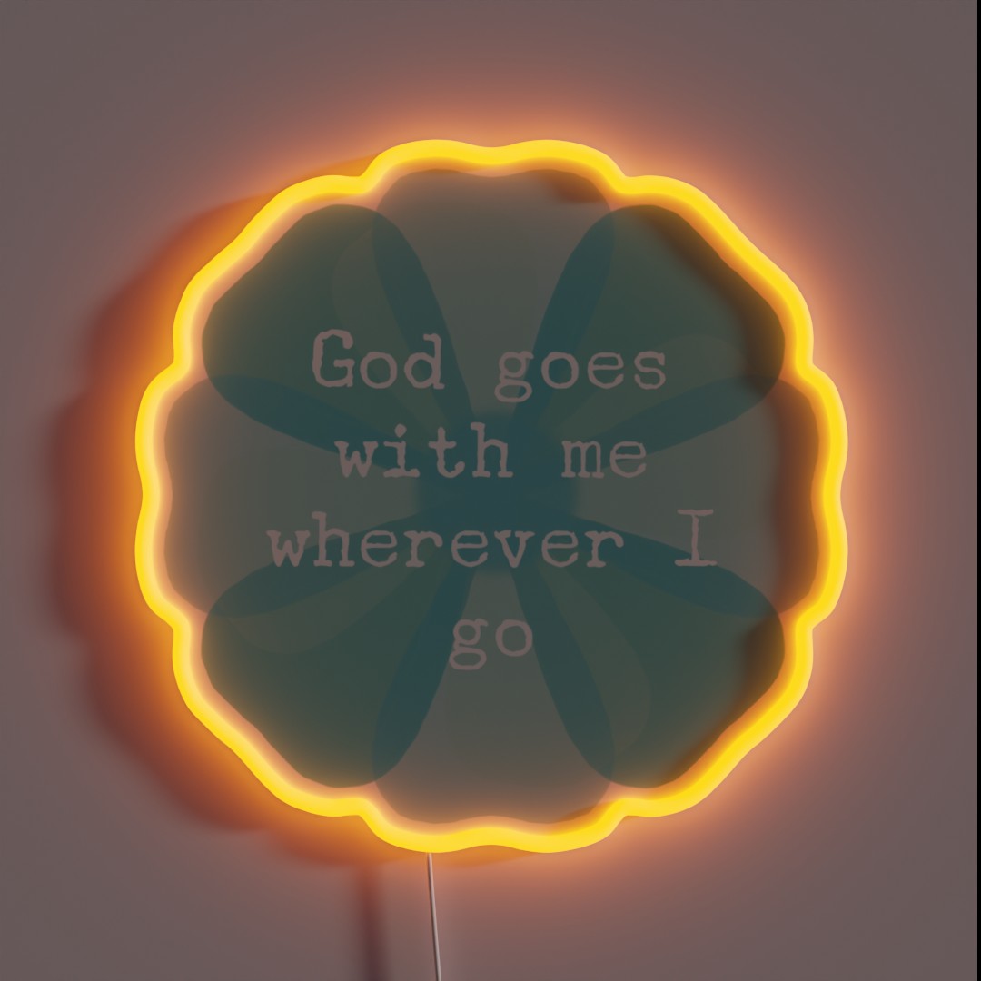 ACIM Lesson 41 God Goes With Me Wherever I Go RGB Neon Sign ACIM Lesson 41 God Goes With Me Wherever I Go RGB Neon Sign